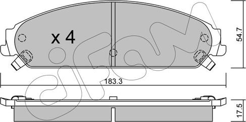 Cifam 822-717-0 - Гальмівні колодки, дискові гальма autozip.com.ua