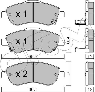 Cifam 822-789-0 - Гальмівні колодки, дискові гальма autozip.com.ua