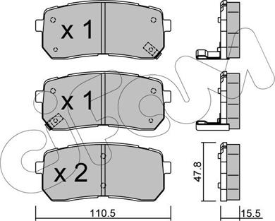 Cifam 822-786-0 - Гальмівні колодки, дискові гальма autozip.com.ua