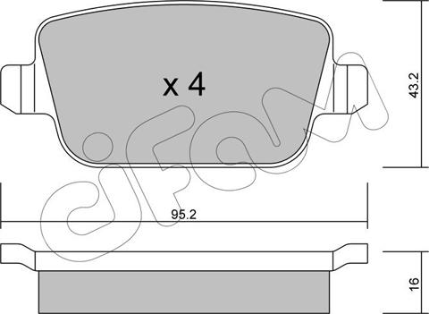 Cifam 822-780-0 - Гальмівні колодки, дискові гальма autozip.com.ua