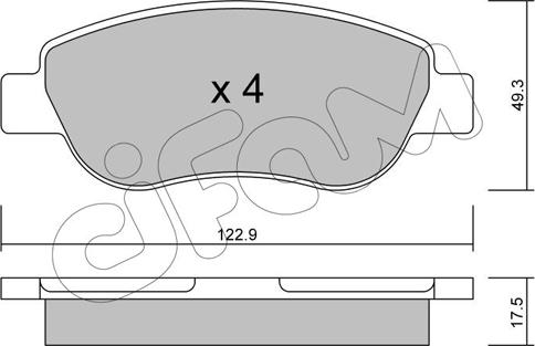 Cifam 822-781-0 - Гальмівні колодки, дискові гальма autozip.com.ua