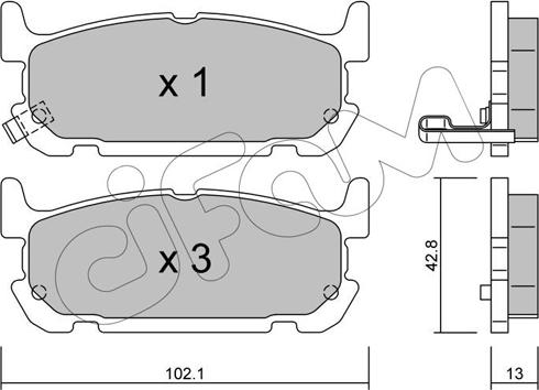 Cifam 822-734-0 - Гальмівні колодки, дискові гальма autozip.com.ua