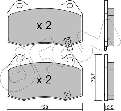 Cifam 822-738-0 - Гальмівні колодки, дискові гальма autozip.com.ua