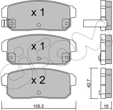 Cifam 822-733-0 - Гальмівні колодки, дискові гальма autozip.com.ua