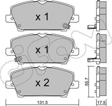 Cifam 822-728-0 - Гальмівні колодки, дискові гальма autozip.com.ua