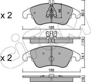 Cifam 822-775-2 - Гальмівні колодки, дискові гальма autozip.com.ua