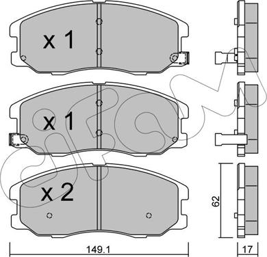 Cifam 822-778-0 - Гальмівні колодки, дискові гальма autozip.com.ua