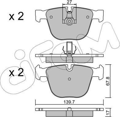 Cifam 822-773-9 - Гальмівні колодки, дискові гальма autozip.com.ua