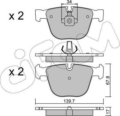 Cifam 822-773-0 - Гальмівні колодки, дискові гальма autozip.com.ua