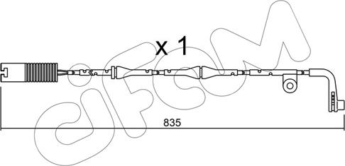 Cifam SU.158 - Сигналізатор, знос гальмівних колодок autozip.com.ua