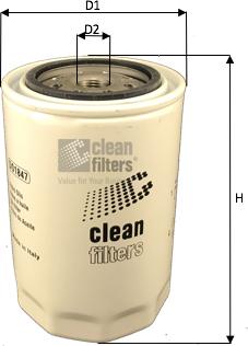 Clean Filters DO1847 - Масляний фільтр autozip.com.ua