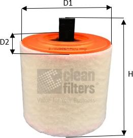 Clean Filters MA3457 - Повітряний фільтр autozip.com.ua
