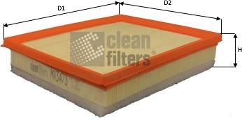 Clean Filters MA3473 - Повітряний фільтр autozip.com.ua