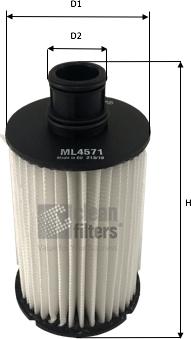 Clean Filters ML4571 - Масляний фільтр autozip.com.ua