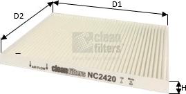 Clean Filters NC2420 - Фільтр, повітря у внутрішній простір autozip.com.ua