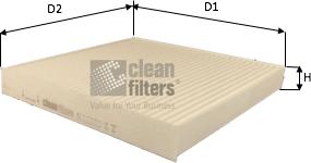 Clean Filters NC2392 - Фільтр, повітря у внутрішній простір autozip.com.ua