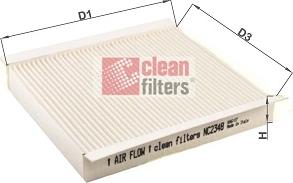 Clean Filters NC2348 - Фільтр, повітря у внутрішній простір autozip.com.ua