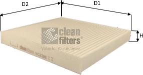 Clean Filters NC2206 - Фільтр, повітря у внутрішній простір autozip.com.ua