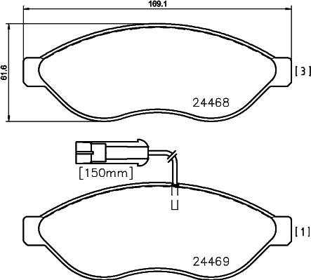 Cobreq N-1184 - Гальмівні колодки, дискові гальма autozip.com.ua