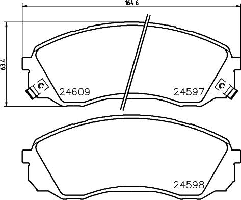 BENDIX 572619B - Гальмівні колодки, дискові гальма autozip.com.ua