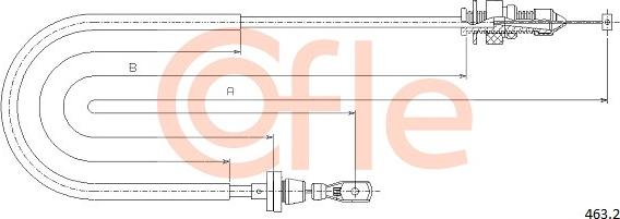 Cofle 92.463.2 - Тросик газу autozip.com.ua