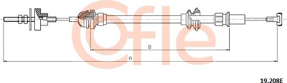 Cofle 92.19.208E - Трос, управління зчепленням autozip.com.ua