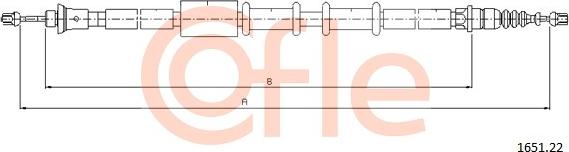 Cofle 92.1651.22 - Трос, гальмівна система autozip.com.ua