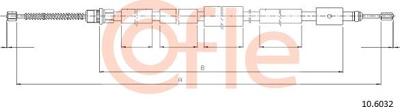 Cofle 92.10.6032 - Трос, гальмівна система autozip.com.ua