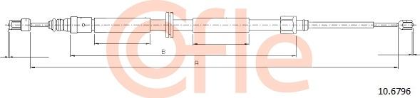 Cofle 92.10.6796 - Трос, гальмівна система autozip.com.ua