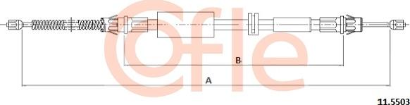 Cofle 92.11.5503 - Трос, гальмівна система autozip.com.ua