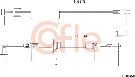 Cofle 92.11.6814KB - Трос, гальмівна система autozip.com.ua