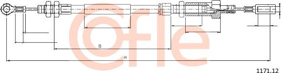Cofle 92.1171.12 - Трос, гальмівна система autozip.com.ua
