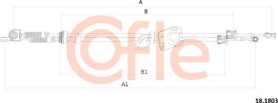 Cofle 92.18.1803 - Трос, ступінчаста коробка передач autozip.com.ua