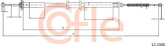 Cofle 92.12.1500 - Трос, гальмівна система autozip.com.ua