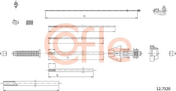 Cofle 92127320 - Тросик газу autozip.com.ua