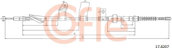 Cofle 92174207 - Трос, гальмівна система autozip.com.ua