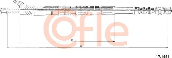 Cofle 92.17.1441 - Трос, гальмівна система autozip.com.ua