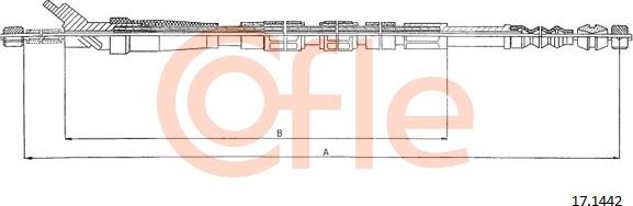 Cofle 92.17.1442 - Трос, гальмівна система autozip.com.ua