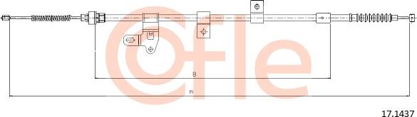 Cofle 92.17.1437 - Трос, гальмівна система autozip.com.ua