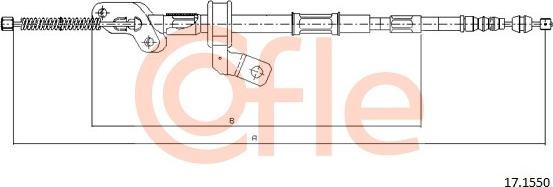 Cofle 92.17.1550 - Трос, гальмівна система autozip.com.ua
