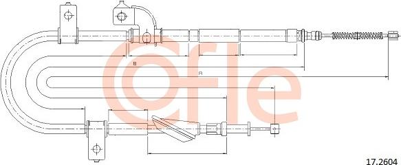 Cofle 92.17.2604 - Трос, гальмівна система autozip.com.ua