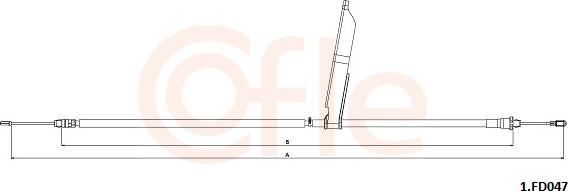 Cofle 92.1.FD047 - Трос, гальмівна система autozip.com.ua