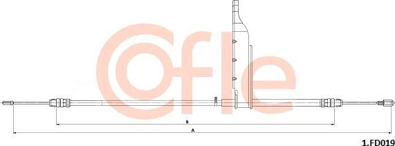 Cofle 92.1.FD019 - Трос, гальмівна система autozip.com.ua