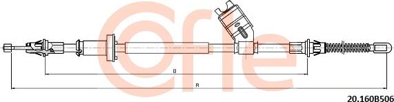 Cofle 9220160B506 - Трос, гальмівна система autozip.com.ua