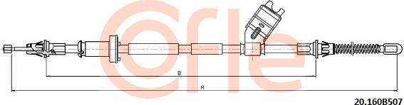 Cofle 9220160B507 - Трос, гальмівна система autozip.com.ua