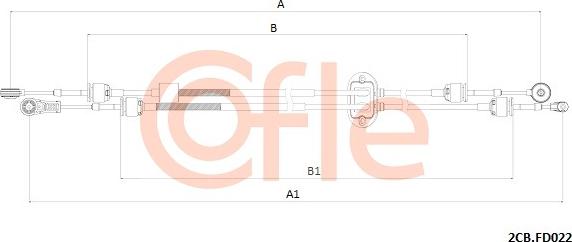 Cofle 92.2CB.FD022 - Трос, ступінчаста коробка передач autozip.com.ua