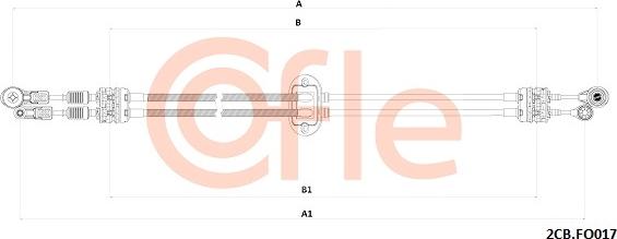 Cofle 92.2CB.FO017 - Трос, ступінчаста коробка передач autozip.com.ua