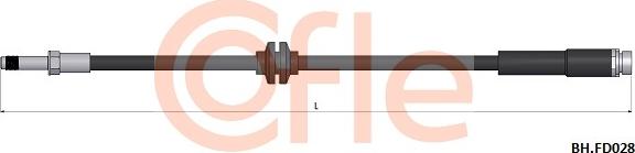 Cofle 92.BH.FD028 - Гальмівний шланг autozip.com.ua