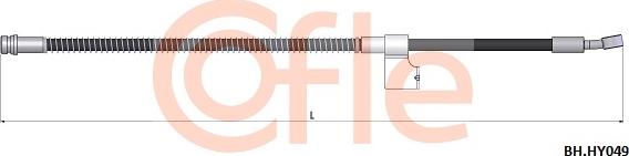 Cofle 92.BH.HY049 - Гальмівний шланг autozip.com.ua