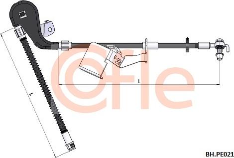 Cofle 92.BH.PE021 - Гальмівний шланг autozip.com.ua